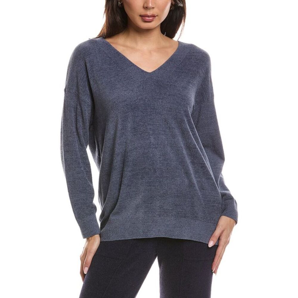 Barefoot Dreams Womens Cozychic Ultra Lite V-Neck High-Low Pullover